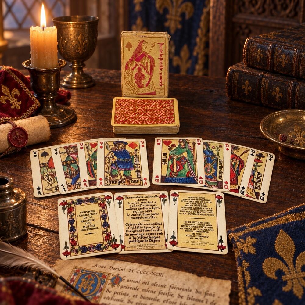 1975 Jeu de la Pucelle Playing Cards Jeanne d’Arc Dusserre France Medieval